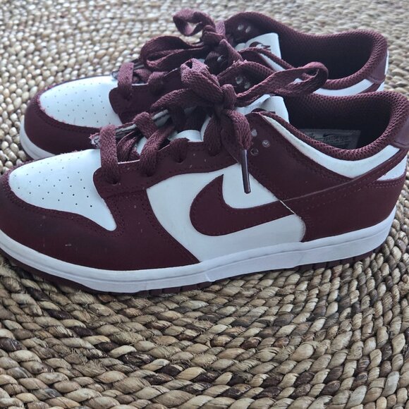 Nike Dunk Low (Maroon/White) – Size 2.5Y – Worn Once! Non-negotiable - Picture 4 of 4